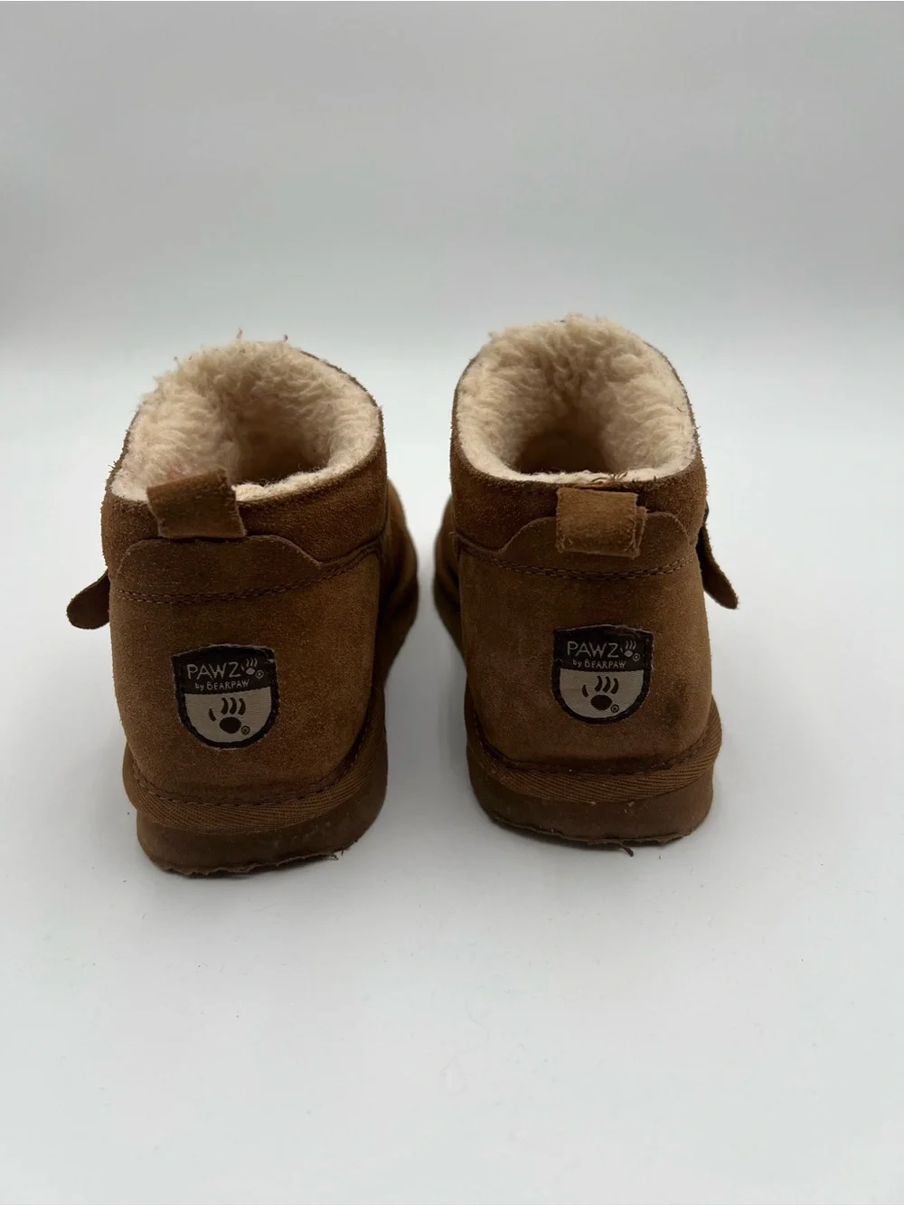 BearPaw Kids Brown Cozy Shearling-Lined Ankle Boots